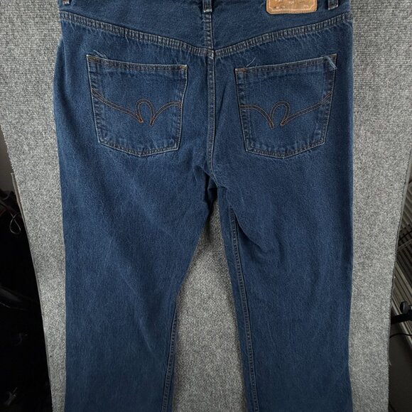 VTG Rocawear Denim Jeans Men Urban Y2K Hip Hop Blue Actual 37x31 Embroidered - Picture 9 of 16